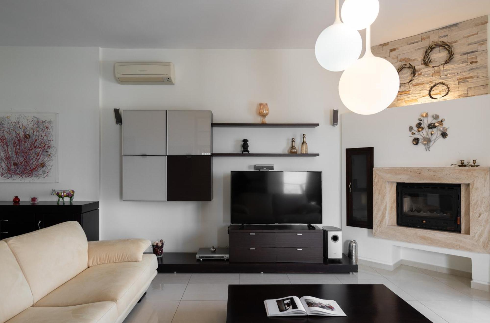 Central Seaview Heven Apartment In Fira  Exteriér fotografie