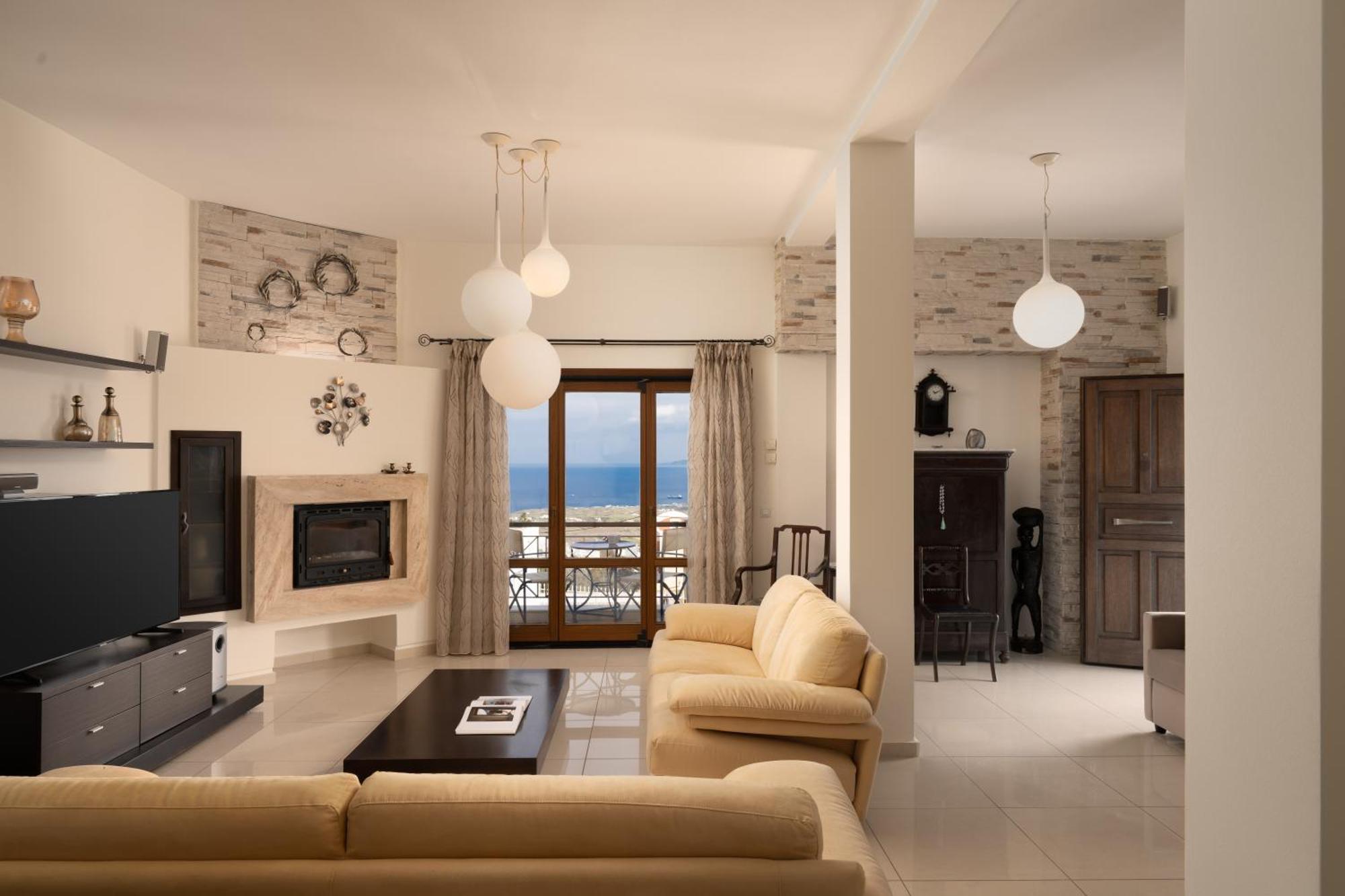 Central Seaview Heven Apartment In Fira  Exteriér fotografie