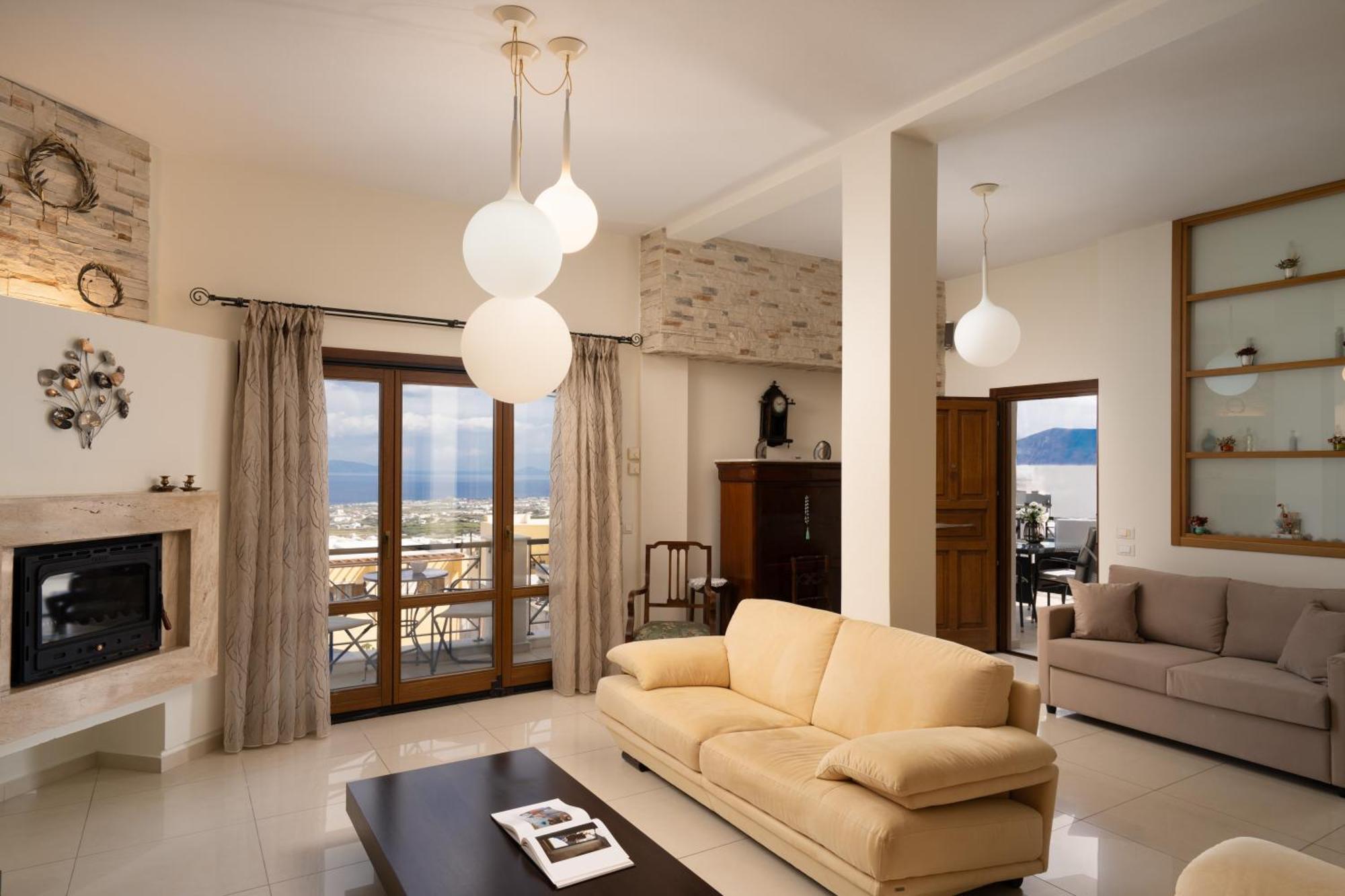 Central Seaview Heven Apartment In Fira  Exteriér fotografie