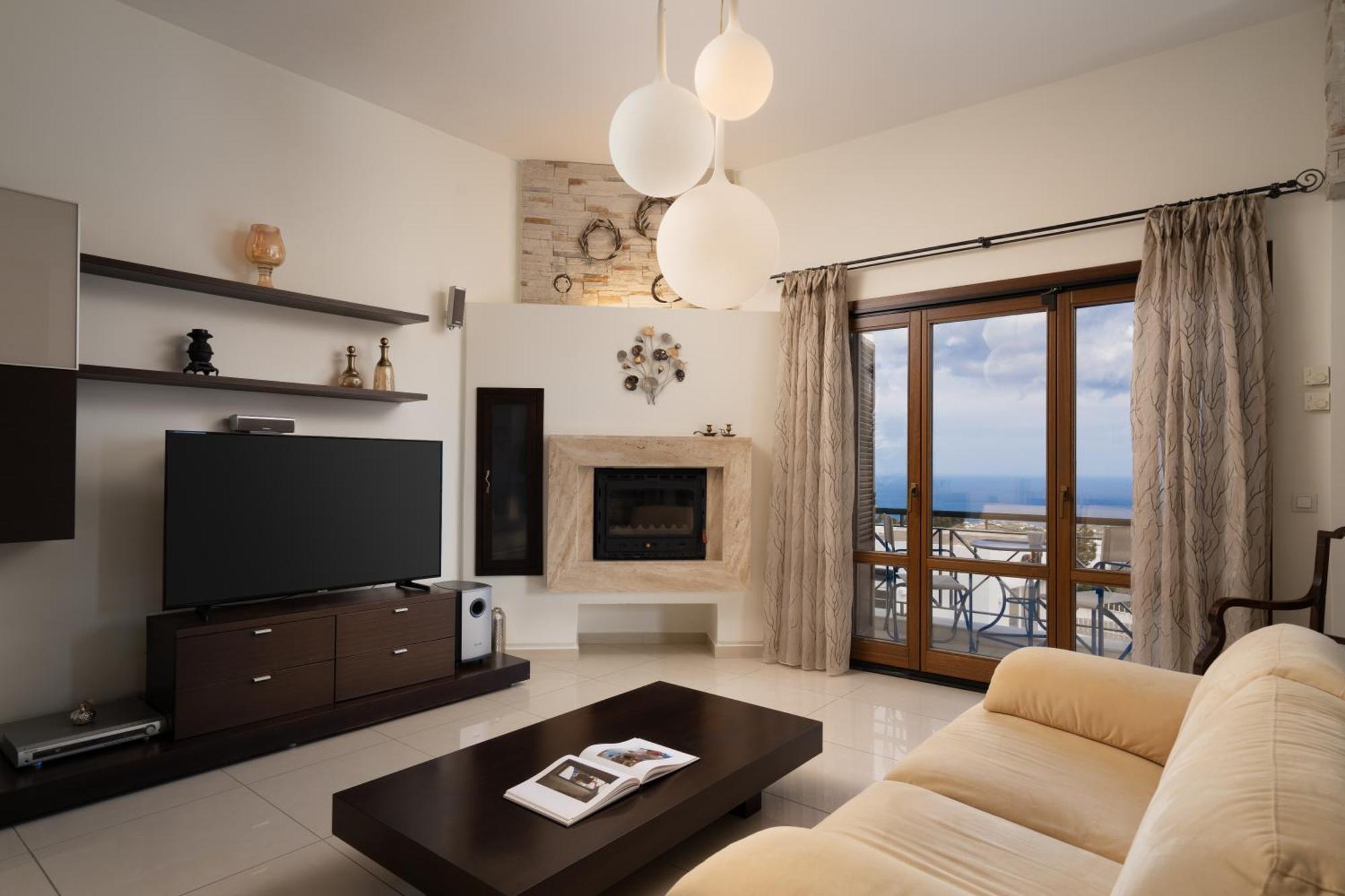 Central Seaview Heven Apartment In Fira  Exteriér fotografie